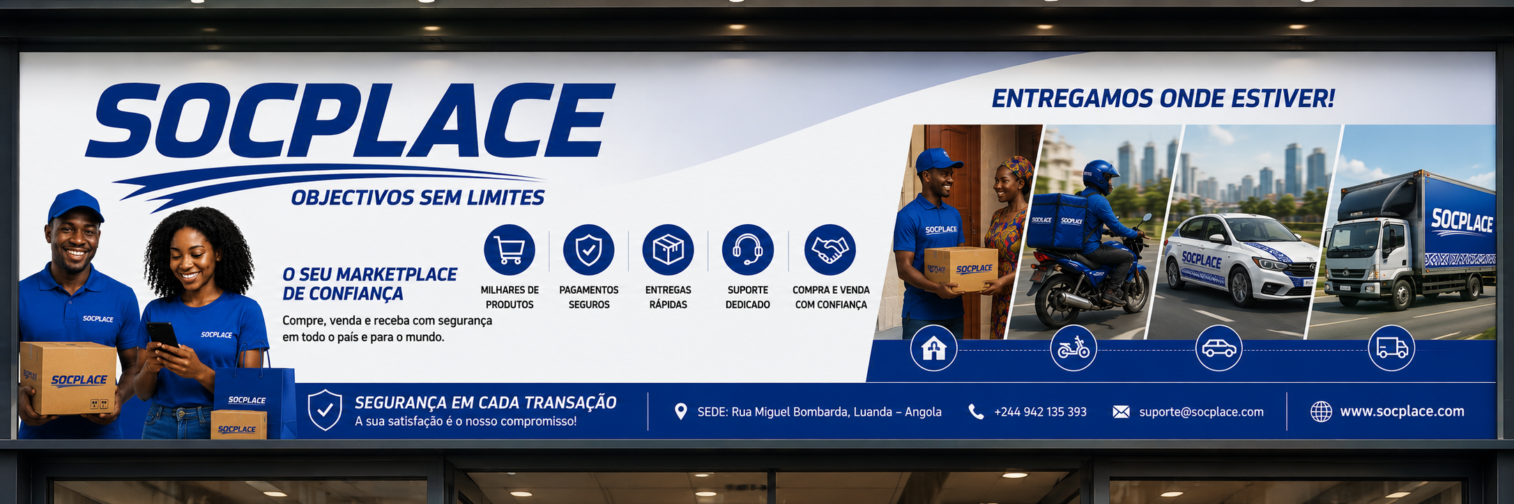 Entregas em todo país e no exterior