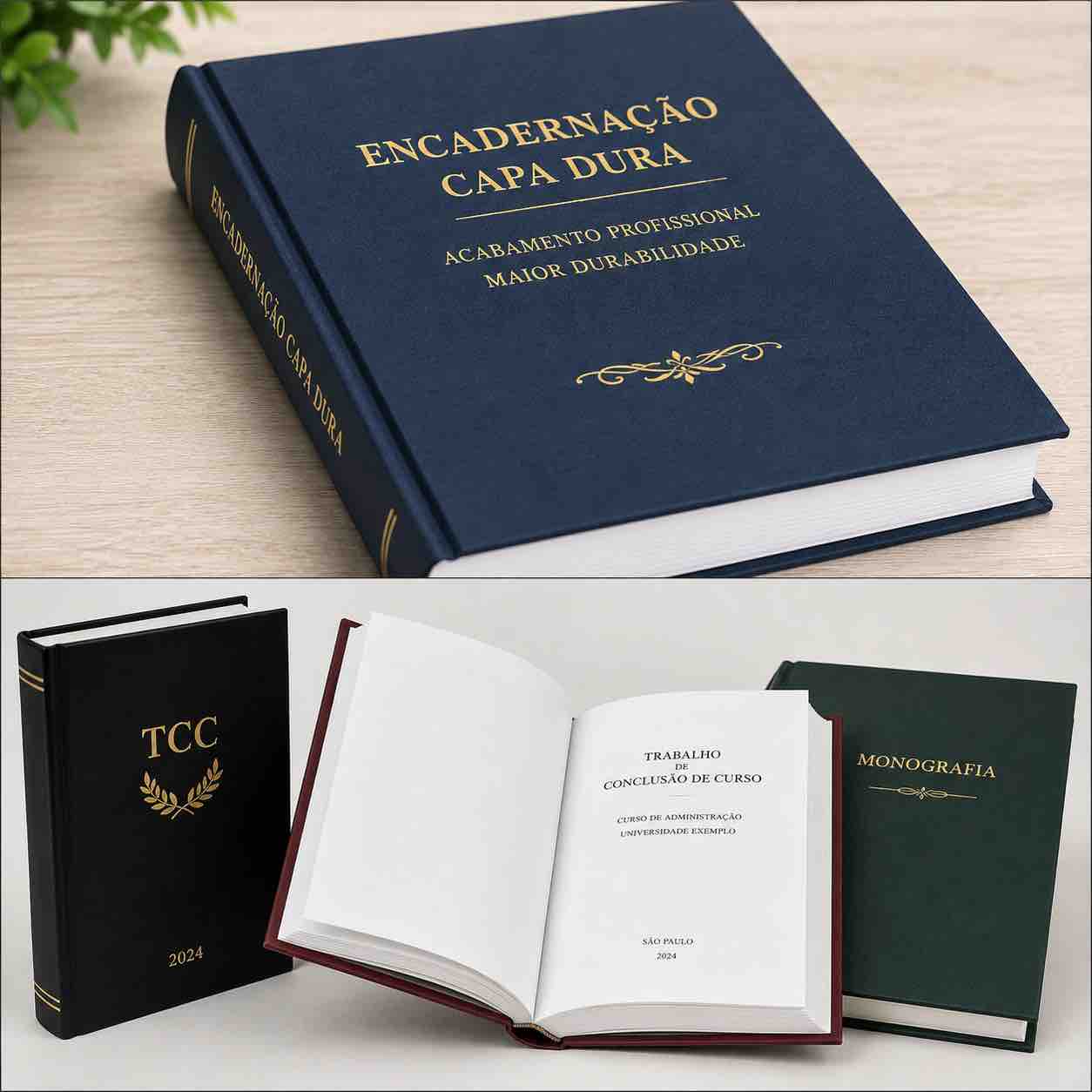 Encadernação CAPA DURA A4 Premmium até 100 páginas