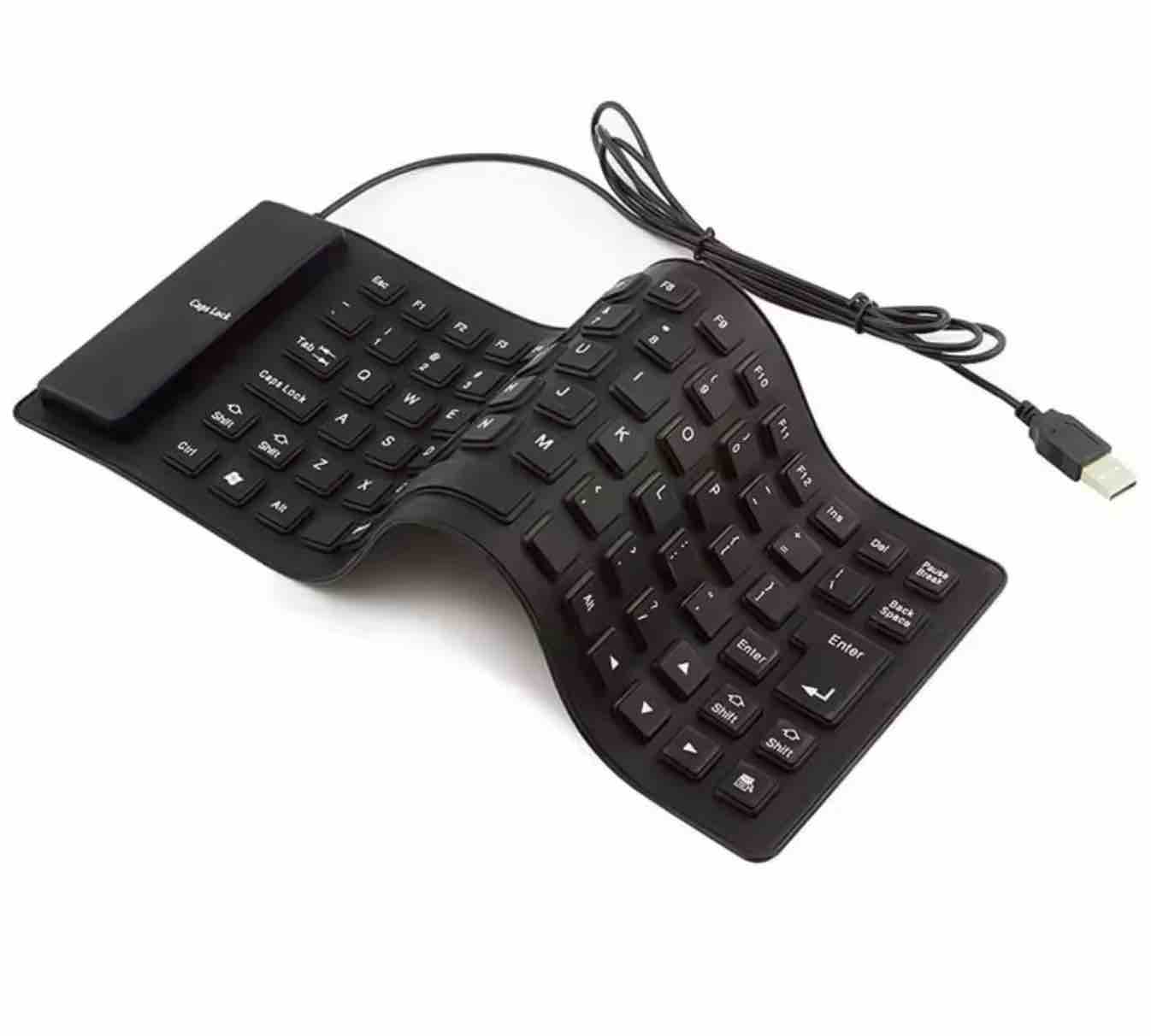 Teclado dobrável (preto)